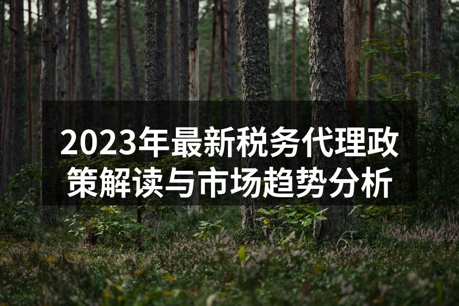 2023年最新税务代理政策解读与市场趋势分析